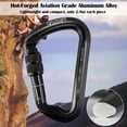 thumbnail image 2 of HOMEYA 30KN Screwgate Locking Carabiner Clip, Pack of 4 Professional Aluminum Rock Climbing Carabiner Screw Gate D Shape, 2 of 9