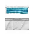 thumbnail image 4 of Valances for Windows Blue Teal Rod Pocket Cafe Window Treatments Valance Curtains for Kitchen Bathroom Laundry Basement Windows 42"x18", 4 of 9