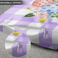 thumbnail image 6 of Set of 4 Throw Pillow Covers Cute Rabbits Ears Happy Easter Eggs, Spring Flowers Buffalo Grid Decorative Pillow Cases Home Decor Standard Square 18x18 Inches Pillowcases, 6 of 6