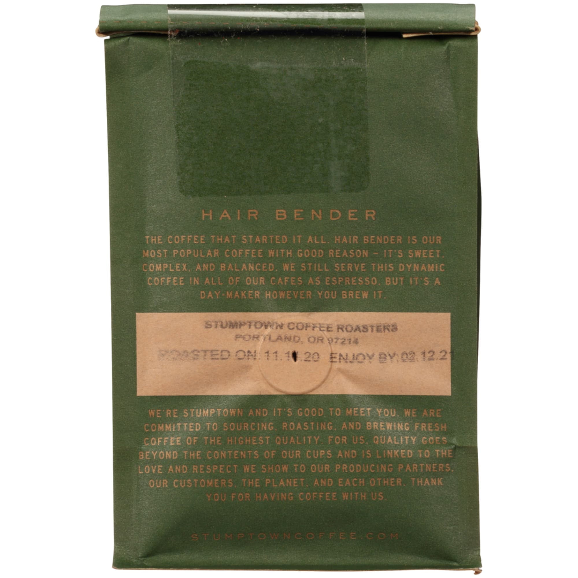 Stumptown Coffee Roasters Hair Bender Ground Coffee, 12 oz Bag, Flavor Notes Of Citrus & Dark Chocolate