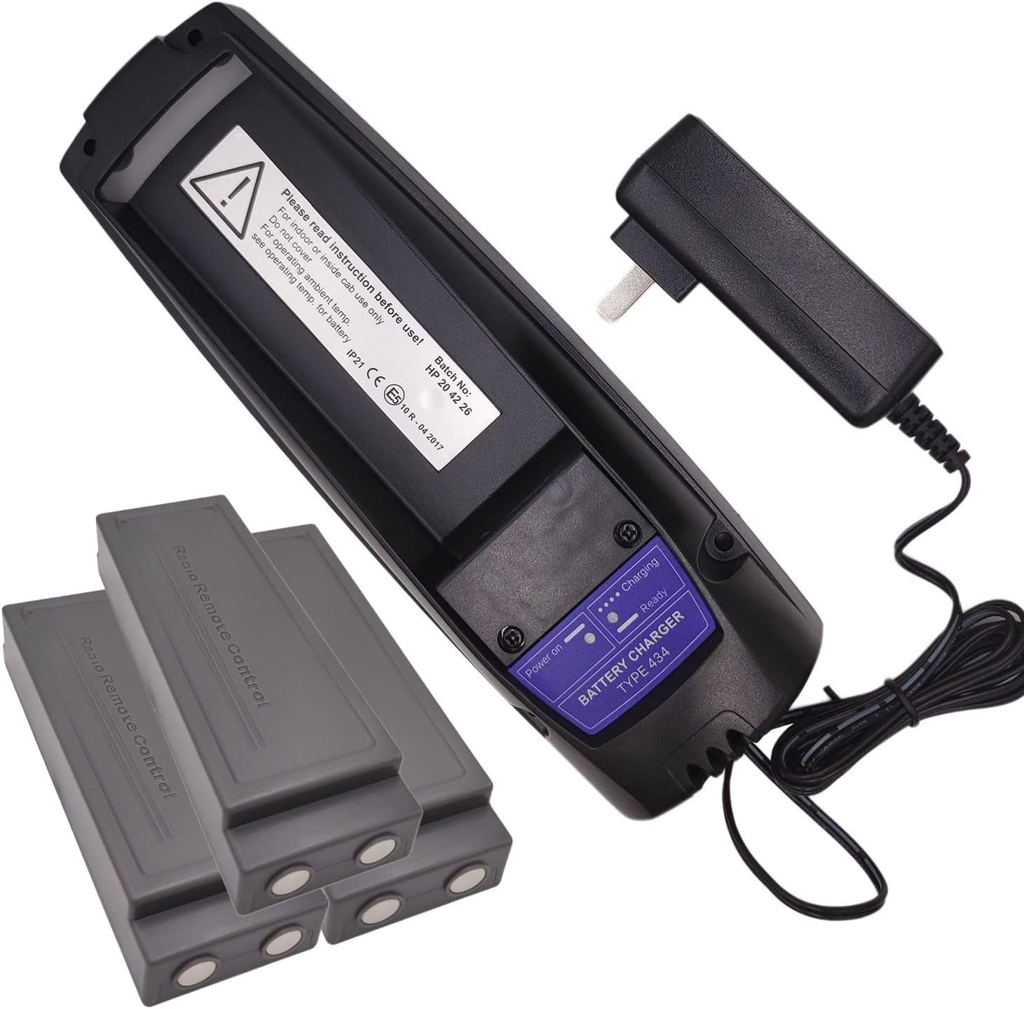 (3 Pack) 24V Battery Charger Type 434 + (1 Pack) Scanreco 592 Battery
