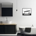 thumbnail image 3 of Stupell Industries Marble Pattern Bath Typography Painting Black Framed Art Print Wall Art, 20 x 16, 3 of 10