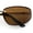 Gold - Brown, variant on Rimless Narrow Rectangle Wrap Luxury Metal Rim Oversized Sunglasses Gold - Black