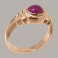 thumbnail image 2 of LBG British Made 18k Rose Gold Natural Ruby Unisex Anniversary Ring - 33 size options - Size 6, 2 of 5