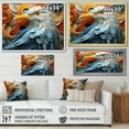 thumbnail image 4 of Designart "Geometric Guardian Coastal Seagull IV" Animals Floater Framed Canvas Print, 4 of 7