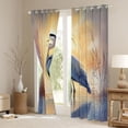 thumbnail image 3 of Feelyou 3D Jungle Crane Blackout Curtains Set of 2 (52x84 Each), Animal Wildlife Window Curtains, Rustic Farmhouse Curtains and Drapes, Window Curtains Bedroom Decor, 3 of 6