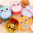 thumbnail image 4 of 1050ML Owl Lunch Box Bento food-safe Plastic Food Picnic Container Portable Box, 4 of 8