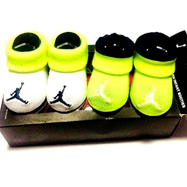 Nike Air Jordan Baby Boy's Booties Volt/White/Navy , Size 0-6 Months -  Walmart.com
