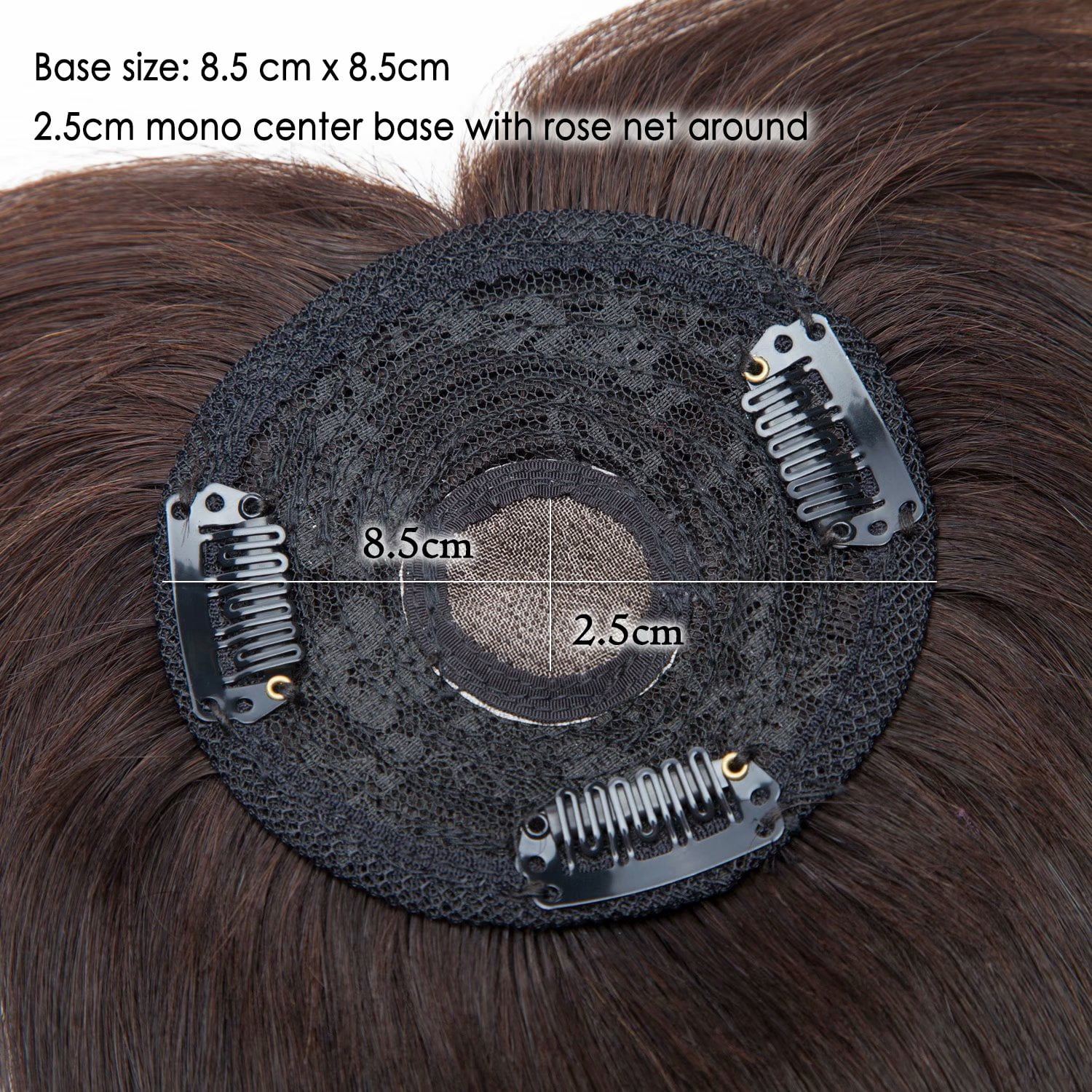 Benehair Seamless 100% Human Hair Silk Mono Base With Bang Women Topper Hairpiece Toupee Top Wig For Thinner Hair US