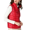 thumbnail image 1 of Innerwin Doudounes Sans Manches pour Femmes Gilet de Travail Col Montant Léger Doudoune Grande Rouge P, 1 of 2