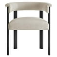 thumbnail image 6 of Woven Heathered Fabric Upholstered Barrel Dining Chairs - Set of 2, 6 of 10