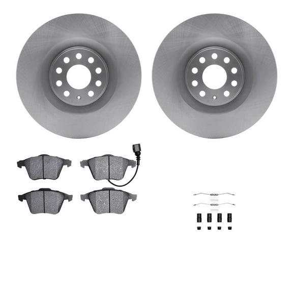 Dynamic Friction Company Front Brake Rotors with 5000 Advanced Brake Pads includes Hardware 6512-74325