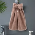thumbnail image 2 of VQPeo Soft Hand Towel, Hangable Kitchen Towel, Bow Knot Bathroom Towel for Daily Use(Brown), 2 of 6