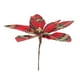 Northlight 13.5" Rouge et Brun Plaid Poinsettia Fleur Choix de Noël – image 2 sur 3
