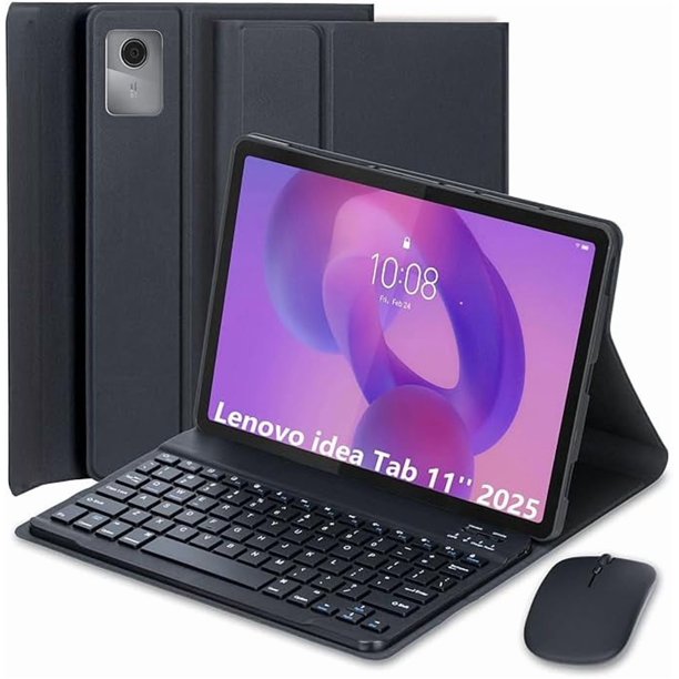 Funda con Teclado Inalámbrico Separable con Mouse, Negra para Lenovo Idea Tab de 11 Pulgadas 2025