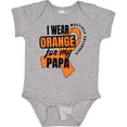 thumbnail image 3 of Inktastic I Wear Orange for My Papa Multiple Sclerosis Awareness Boys or Girls Baby Bodysuit, 3 of 5