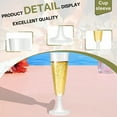 thumbnail image 7 of ACDANC 24Pcs Champagne Flutes Plastic 5 oz Multi-Tiered Transparency Cocktail Cups Wedding Essentials Martini Glasses Plastic Disposable Style1, 7 of 7