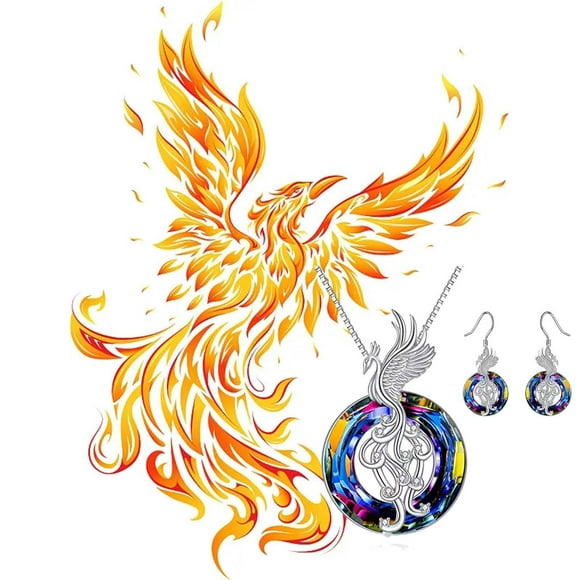 Kayannuo Christmas Gifts for Women Clearance The Fire Inside Me Burns Brighter Than The Fire Around Me Flying Birds Necklace Fall Decorations