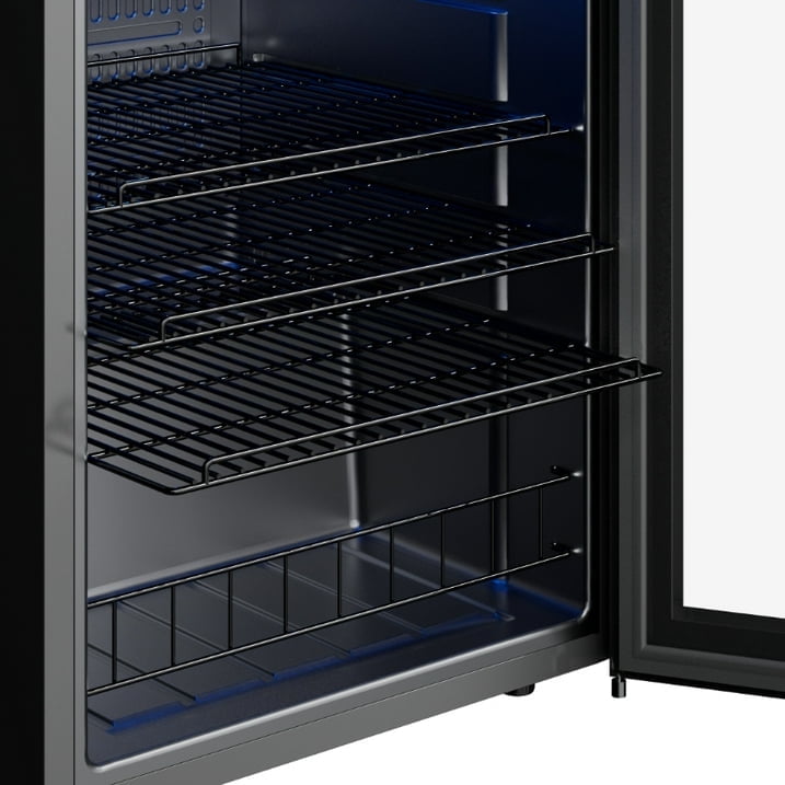 Yeego 116 Cans Beverage Refrigerator, Freestanding Beverage Cooler with Glass Door for Home/Office/Bar, Black