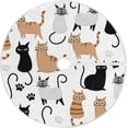 thumbnail image 1 of FMSHPON Cute Cats Xmas Christmas Tree Skirt Stand Mat for Holiday Party Decoration Indoor Outdoor 36 inches, 1 of 6