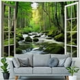 thumbnail image 4 of Orinice River Forest Stream Tapestry Wall Hanging Unique Style for Home Wall Decor in Living Room Bedroom Dorm Apartment 40x30inch, 4 of 6