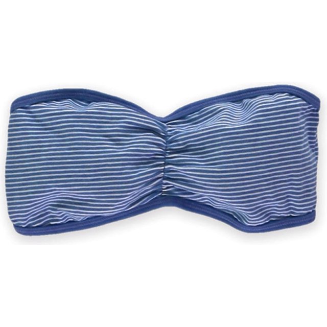 Aeropostale Womens Stretch Striped Bandeau Bra, Blue, Juniors, XS/S