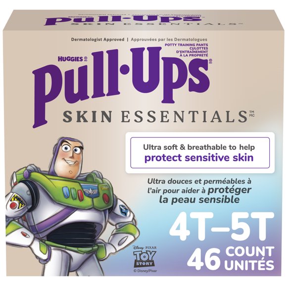 Culottes d'entraînement Pull-Ups Skin Essentials pour garçons, 4T-5T (38-50 lb), 46 unités