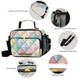 thumbnail image 3 of FORMRS Student Lunch Bag Insulated Reusable Cooler Box with Zipper Pockets, Colorful Geometric, 3 of 9