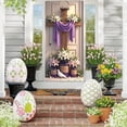 thumbnail image 5 of Easter Door Cover for Festival Party, Easter Home Decor, Indoor Outdoor Decorative Door Curtain with Hanging Cloth Flag Design, Festive Backdrop for Home Entrance and Easter Celebration, 35*71in, D, 5 of 6