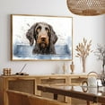 thumbnail image 3 of German Wirehaired Pointer Cute Dog Cat in Bathtube Pictures Painting Prints, Funny Colorfull Animals Bathroom Wall Decor Pet Artworks Pet Gift Ready To Hang, Canvas Wall Art, 3 of 5