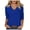 Blue, variant on 3/4 Sleeve T Shirts for Women V Neck Fashion Solid Casual Womens Summer Tops Basic Tops Office Shirts