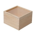 thumbnail image 4 of Siruishop Wooden Box DIY Unfinished Wood Storage Gift Box Decorative Storage Container 12cmx12cmx8cm, 4 of 8