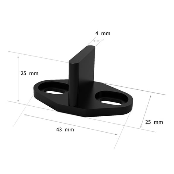 1Pcs Black Adjustable Floor Guide Wall/Door Bottom Guide For Sliding Door