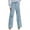 A004_Light Blue, variant on JGNGSHN Street Girl Bow Washed JeansFashion Loose Straight Wide Leg Pants Comfy Trousers