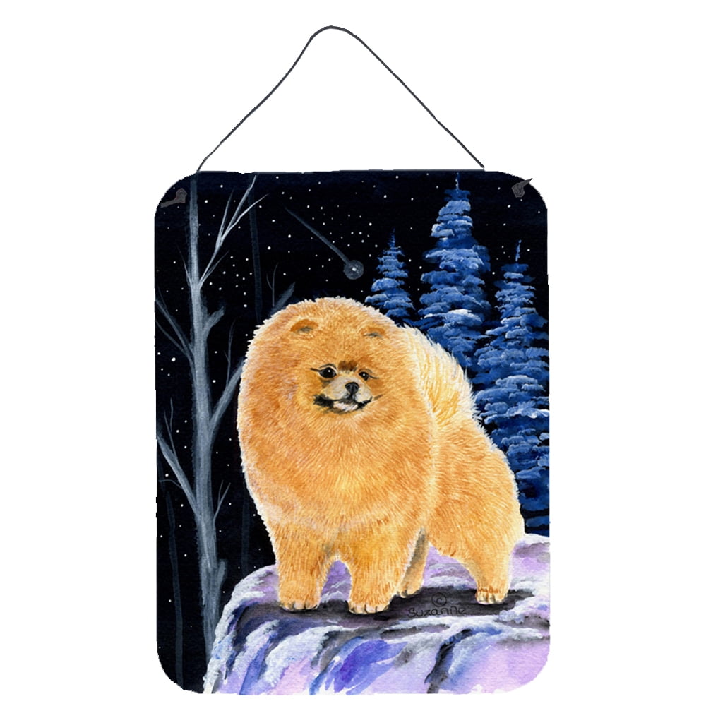Carolines Treasures Starry Night Pekingese Indoor Aluminum Metal Wall Or Door Hanging Prints Multicolor 8 X 12 Decorative Signs