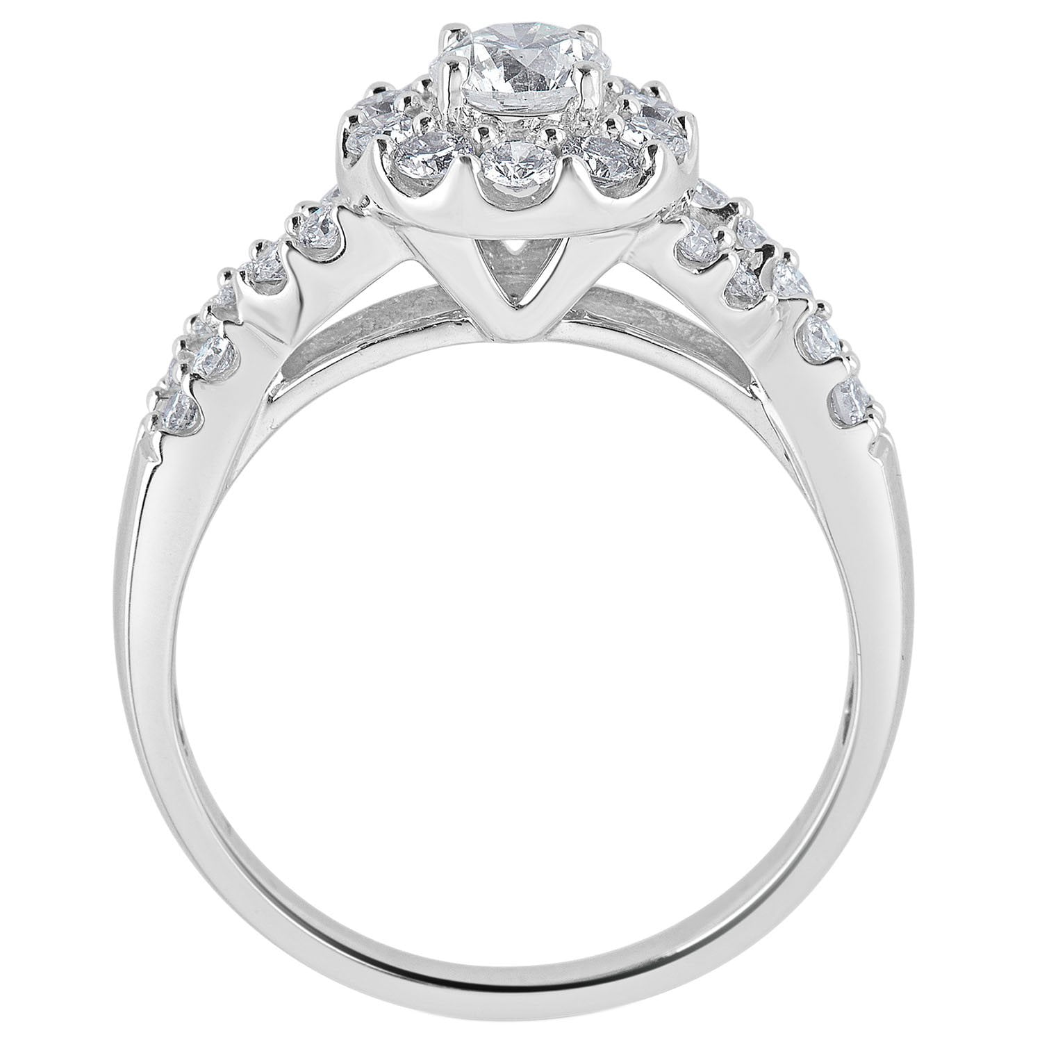 1.0 CTTW Splendor Diamond Wedding Ring, 1ct Milgrain Anniversary Band Haus Of Brilliance 14K Yellow Gold over Silver 1⁄5 Cttw Diamond