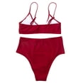 thumbnail image 5 of Afdoent Womens Tankini Bathing Suits Women's Swimwear Tankini Set Two Piece Bikini With V Neck High Waisted Bathing Suit For Beach Pool Bathing Suit For Vacation, 5 of 7