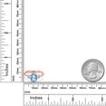 thumbnail image 6 of Gem Stone King 18K Rose Gold Plated Silver Millennium Blue Mystic Quartz and White Topaz Engagement Ring for Women | 2.46 Cttw | Oval 9X7MM | Gemstone Birthstone | Size 6, 6 of 6