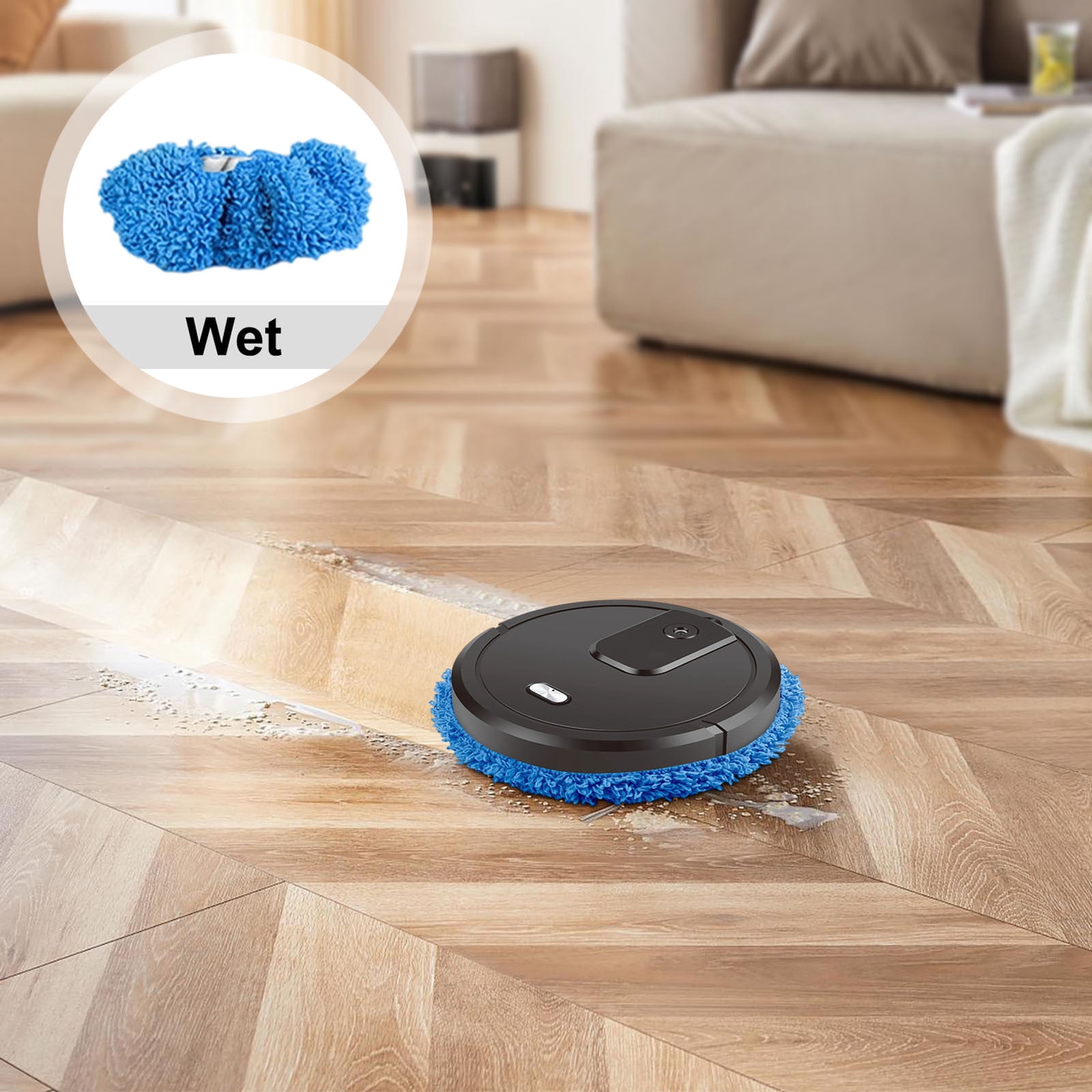 LLDYYDS Dry and Wet 3 in 1 Sweeping Robot, Intelligent Sweeping Robot Vacuum Cleaner, Rechargeable Dry and Wet Fully Automatic Mopping Machine