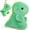 Green, variant on 4 Pack Cute Dinosaur Stuffed Animal Plush Toys for Kids and Babies, Kawaii Dinosaur Plushies, Colorful Animals Plushie, Stuffed Dino Plush Toys for Christmas Decorations, Valentines Day Gifts