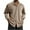 Khaki, variant on Men's Solid Ribbed Knit Button Down Shirts Casual Long Sleeve Solid Color Blouse Pullover Texture Collared Tops (L, Army Green)