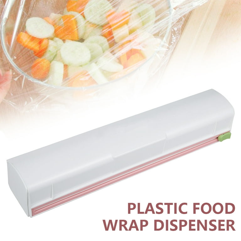 ALL PRIDE Plastic Food Wrap Dispenser with Removable Sliding Cutter & A  Roll of 1000 SQ FT Cling Wrap