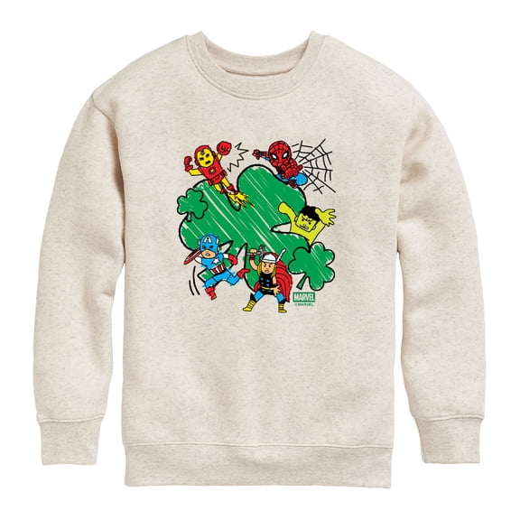 Avengers - Shamrock Sketch Toddler Boys' Graphic Fleece Sweatshirt