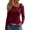 Wine, variant on Fall Fashion Must Haves Ladies Classic Fit Long Sleeve Solid Color Sweatshirt Tops Pullover for Fall Cold Shoulder Blouse Women Fall Clothes