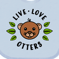 thumbnail image 4 of Inktastic Live Love Otters Boys or Girls Baby Bib, 4 of 4