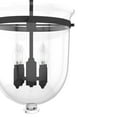 thumbnail image 4 of Hunter - Belltown 4-light Natural Black Iron, Medium Size Pendant Light, Dimmable, Transitional Style, Urn Shaped, for Bedrooms, Dining, Living Rooms - 19313, 4 of 8