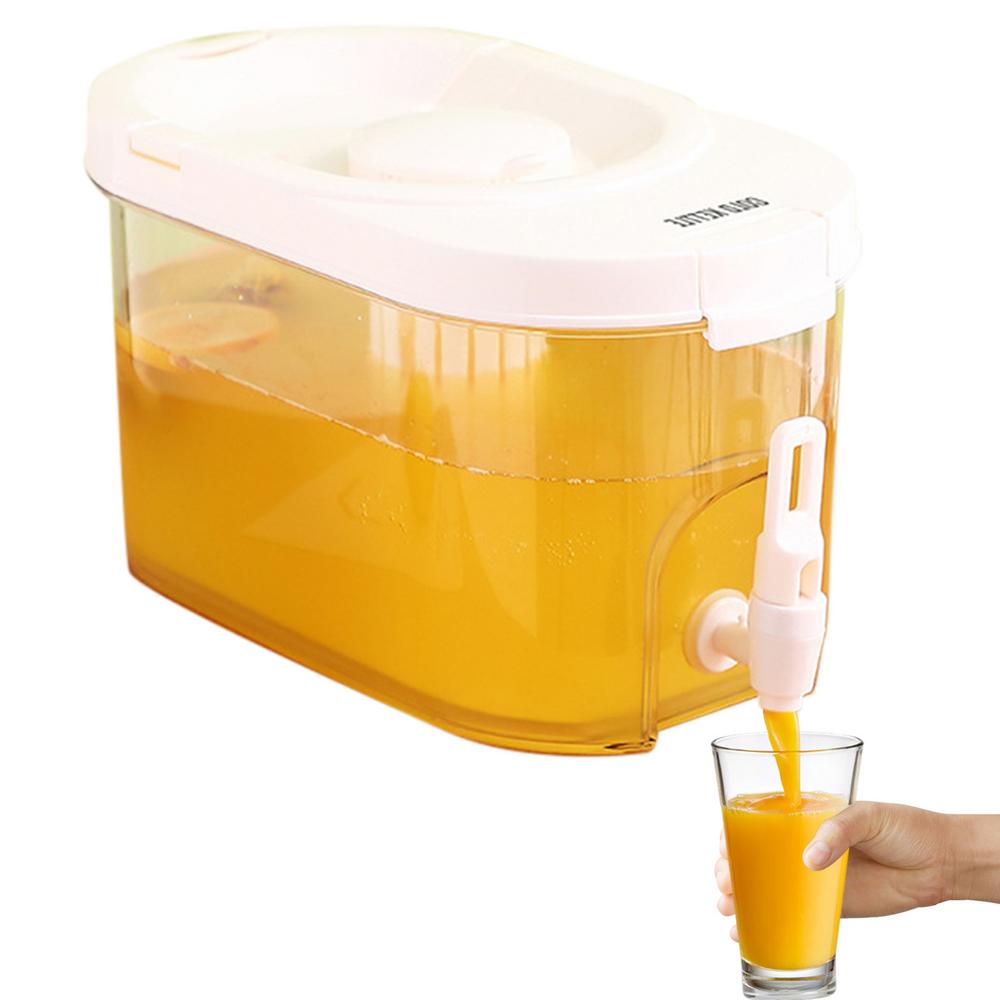 Famure 4 Litre Lemonade Dispenser Square Drink Dispenser with Spigot