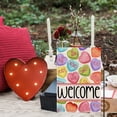 thumbnail image 3 of Valentine's Day Welcome Garden Flag 12×18 Inch - Double-Sided Conversation Hearts Design, Weatherproof Polyester Yard Decor for Outdoor Lawn, Patio, 3 of 8