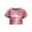 Red, variant on tarylea Baby Clothes Boys Girls Metallic Crop Top Short Sleeve Shirts Round Neck Sparkly Glitter T Shirts
