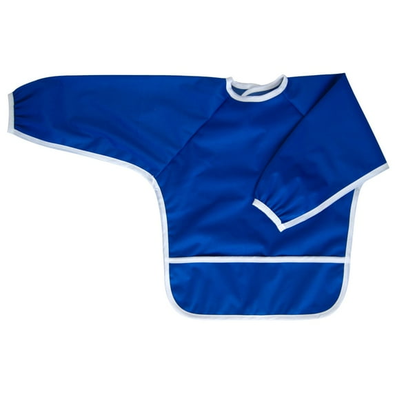 Ecoable Toddler Waterproof Bib with Sleeves - Art Smock for Kids (Medium 2-4 Years, Blue)